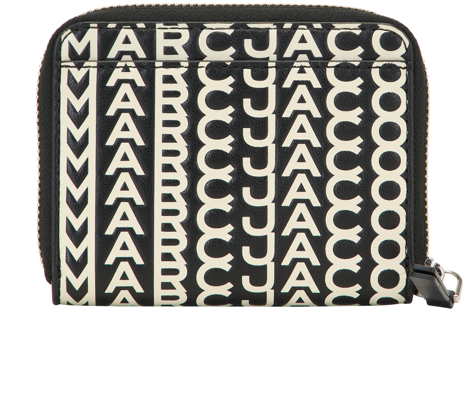 Marc Jacobs Monogram Small Zipped Wallet, &pound;50, Accessories, Black/White, Leather, Back view